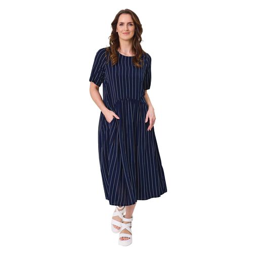 Lemon Tree Monroe Dress Navy Stripe